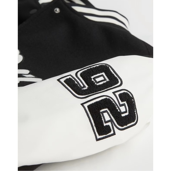 H&M Black and White Baseball Varsity Jacket - Picture 2 of 5